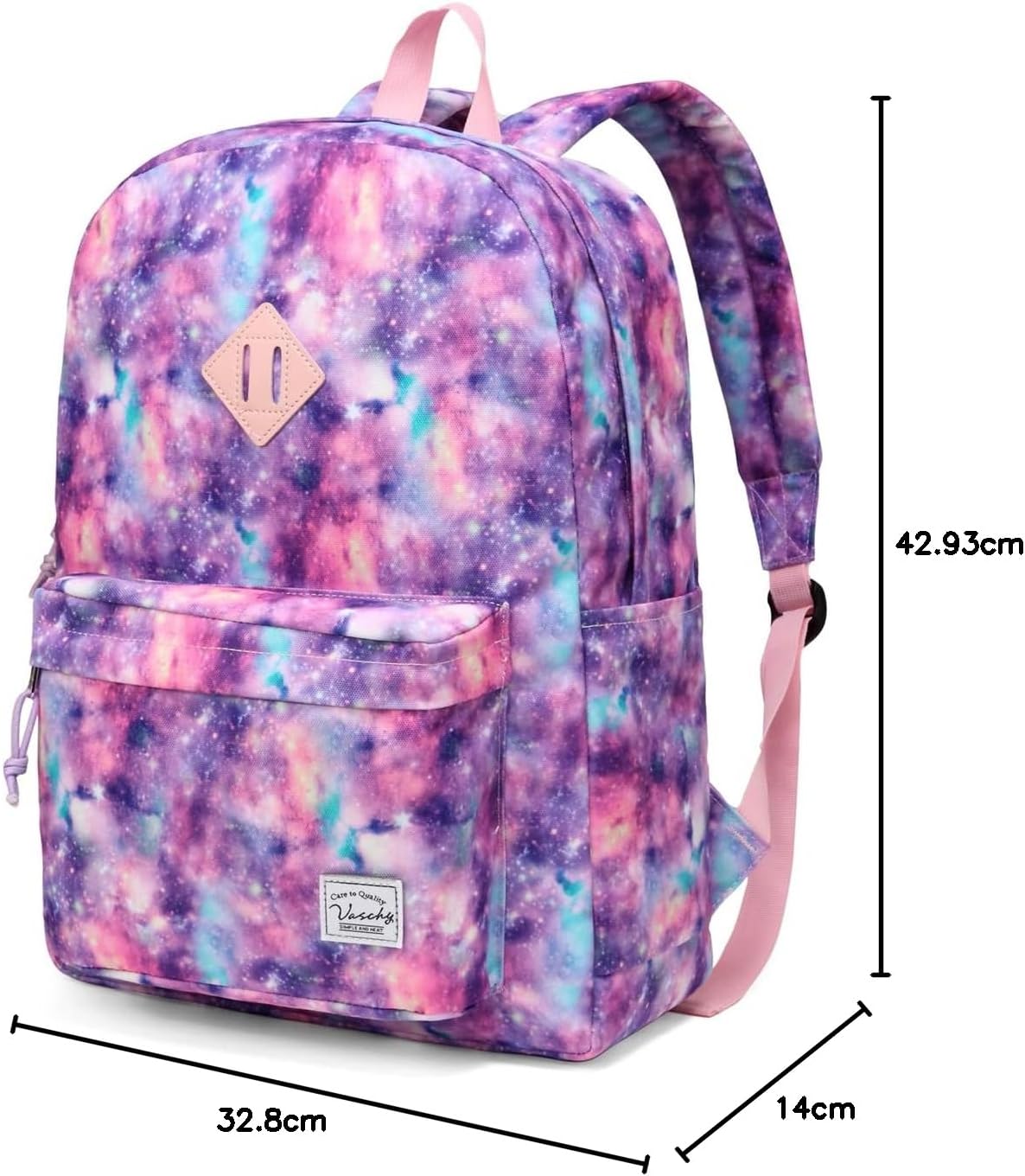 School Backpack for Kids, VASCHY Lightweight Water Resistant Casual Schoolbag Daypack for Men Women Teen Boys Girl Bookbag
