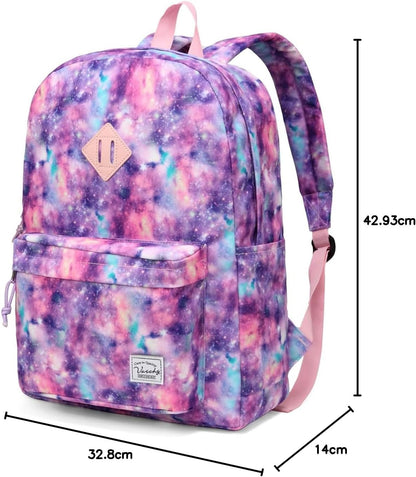 School Backpack for Kids, VASCHY Lightweight Water Resistant Casual Schoolbag Daypack for Men Women Teen Boys Girl Bookbag