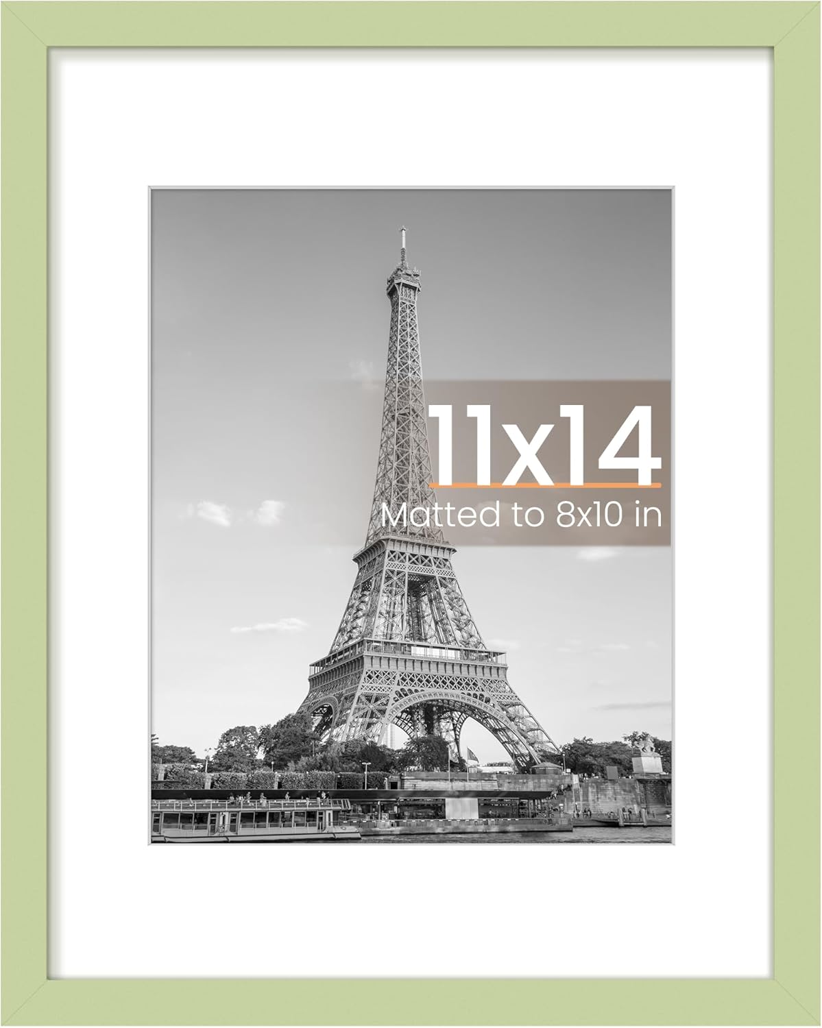 upsimples 11x14 Picture Frame, Display Pictures 8x10 with Mat or 11x14 Without Mat, Wall Hanging Photo Frames, Black