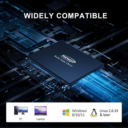 Fikwot FS810 2TB SSD, 2.5" SSD SATA III 6Gb/s, Solid State Drives, Up to 560MB/s, 3D NAND TLC, Internal SSD for Desktops and Laptops(Black)