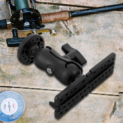Multifunctional Fish Finder Rack Platform Adjustable Fish Finder Bracket for Kayak and Boat Navigation Easy Install Nylon and Silicone Holder