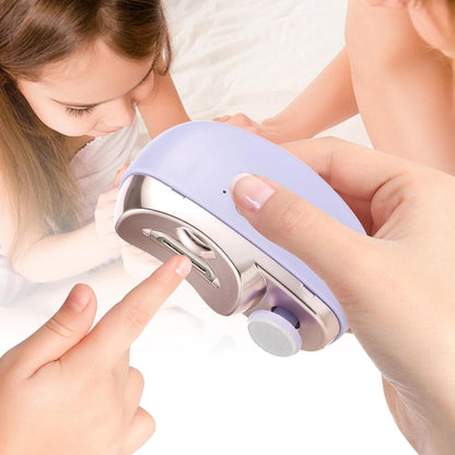 Automatic Nail Clipper - LED Light Fingernail Trimmer | USB Rechargeable Fingernail Cutter And File 2-In-1, Electric Nail Clippers, Low Noise Safety Fingernail Trimmer