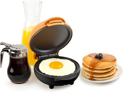 Nostalgia MyMini Personal Electric Waffle Maker, 5-Inch Cooking Surface, Waffle Iron for Hash Browns, French Toast, Grilled Cheese, Quesadilla, Brownies, Cookies, Aqua