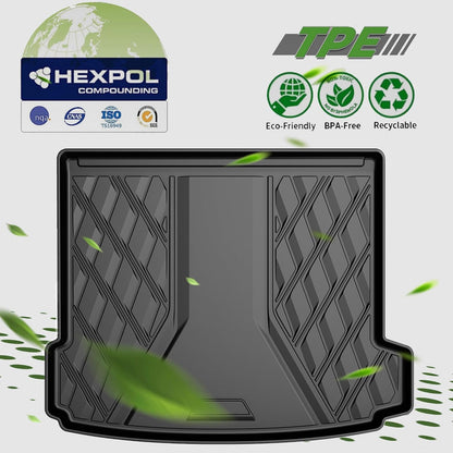 AOMSAZTO Floor Mats & Trunk Mat for 2024 2025 Chevy Equinox EV (Non Fuel),TPE All Weather Protection 2 Rows Car Floor Liners with Cargo Liner for Chevrolet Equinox EV (Non Fuel)