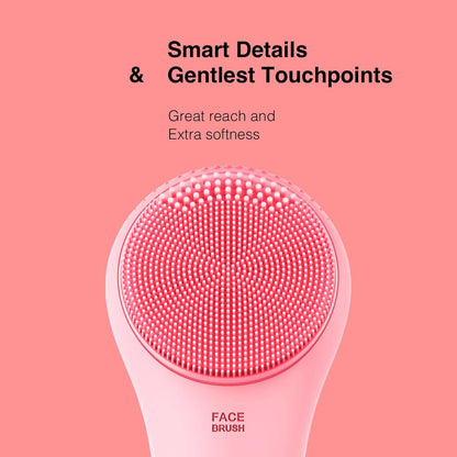 Några Coola Facial Cleansing Brush, Waterproof Electric Face Cleansing Brush Device for Deep Cleaning|Gentle Exfoliating|Massaging,Rechargeable Silicone Skin Wash Machine with Magnet Charger
