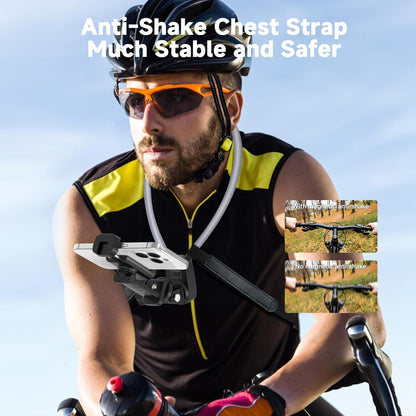 Neck Phone Holder- POV/Vlog Hands Free!- Neck Mount for Phones with Phone Clip,Compatible with iPhone Samsung Google Pixel and All Phones(No Magnetic Version)