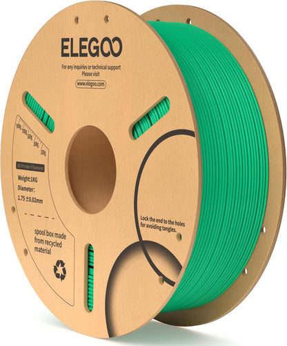 ELEGOO PLA Filament 1.75mm Black 1KG,3D Printer Filament Dimensional Accuracy +/- 0.02mm,1kg Cardboard Spool(2.2lbs) 3D Printing Filament Fits for Most FDM 3D Printers