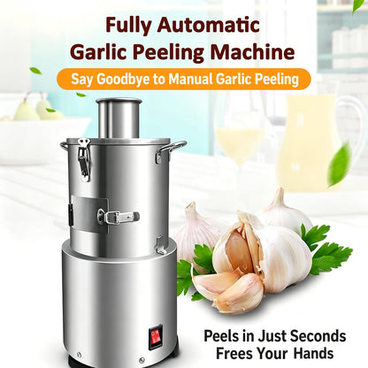 Electric Garlic Peeler Machine, 200W Stainless Steel Commercial