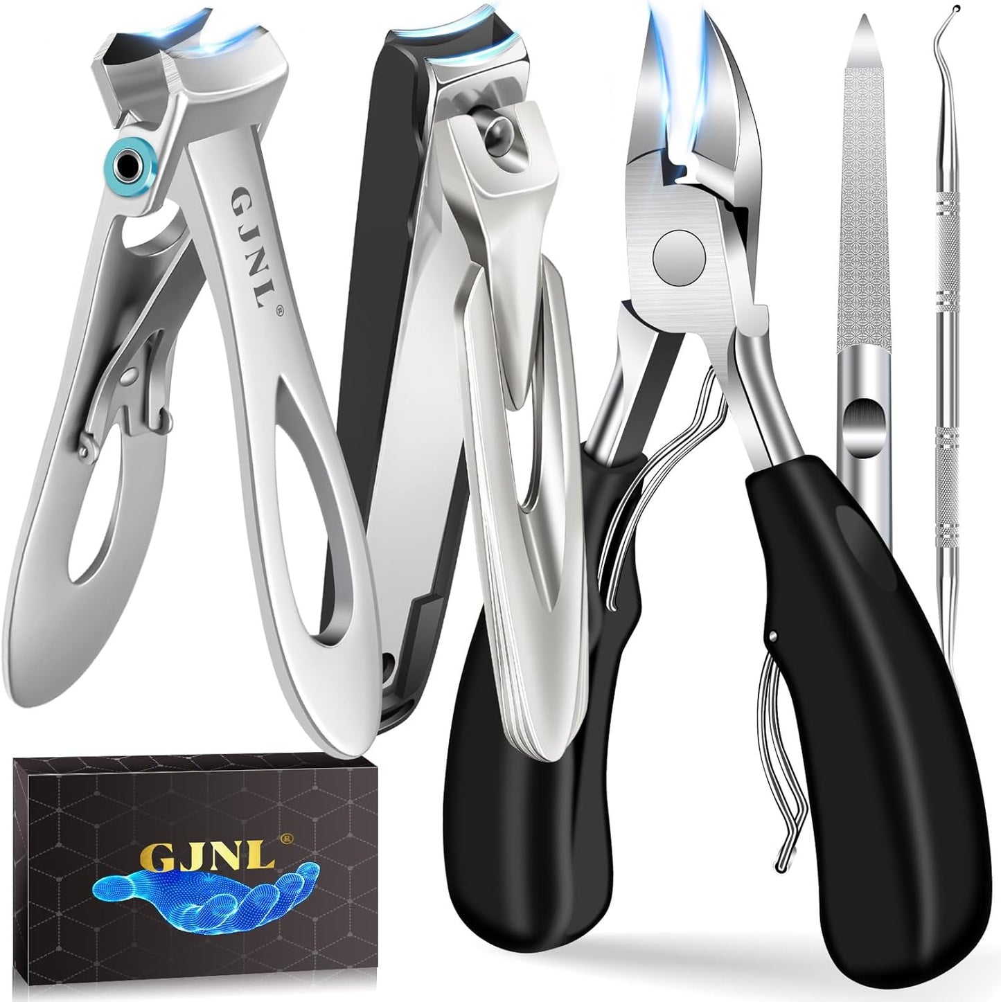 Nail Clippers for Men Thick Nails - Gifts for Men Dad Sharp Extra Large Heavy Duty Toesnail Clippers, 16mm Wide Jaw Opening Toenail Clippers for Seniors Nails Cutter