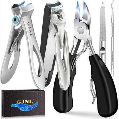 Nail Clippers for Men Thick Nails - Gifts for Men Dad Sharp Extra Large Heavy Duty Toesnail Clippers, 16mm Wide Jaw Opening Toenail Clippers for Seniors Nails Cutter