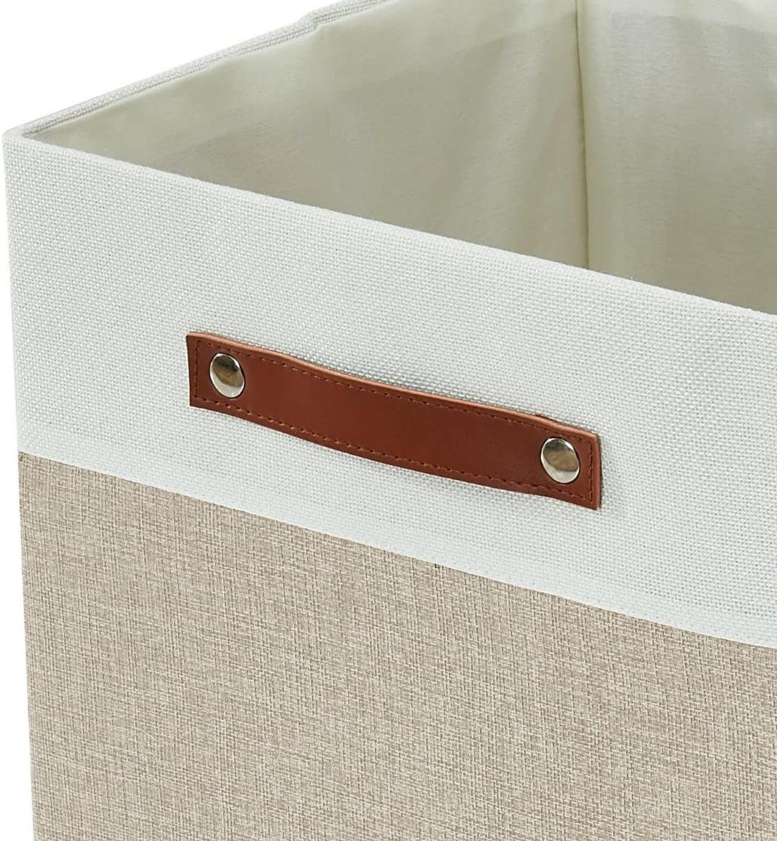 DECOMOMO Fabric Cube Storage Bin - Storage Baskets for Shelves, Kallax (Grey & White, 13 inch Cube) - 4 Pack