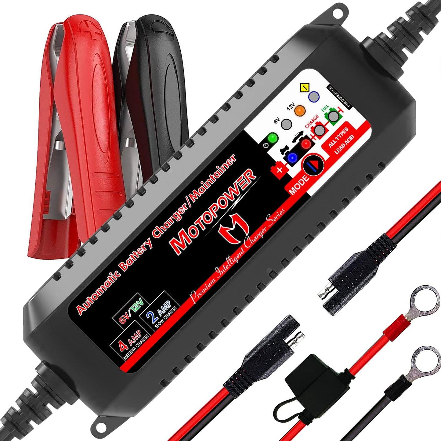 MOTOPOWER MP00205A 12V 800mA Fully Automatic Battery Charger/Maintainer