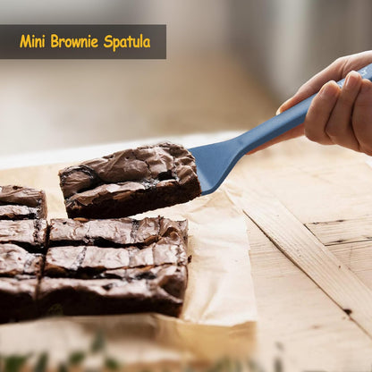 Silicone Spatula Set, 600°F Heat Resistant Silicone Spatula Turner Flipper for Cooking, Non Stick and Non Scratch Kitchen Utensils for Eggs & Pancakes, 4 Pack, Black