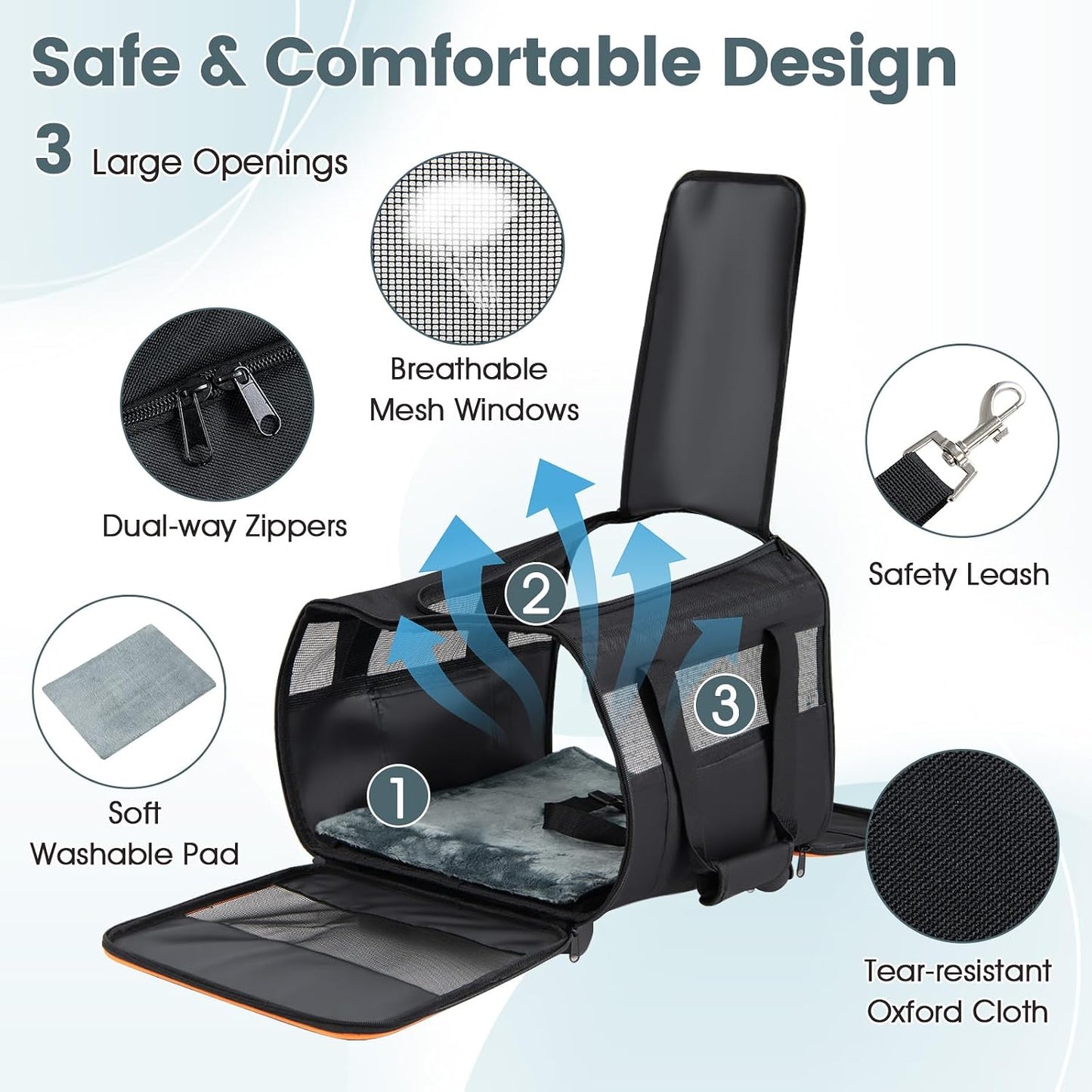 Giantex Rolling Pet Carrier with Wheels, Foldable Cat Carrier with Telescopic Handle, Breathable Mesh Dog Crate with Safety Leash & Washable Pad, Portable Pet Travel Bag for Small Pets up to 33 lbs