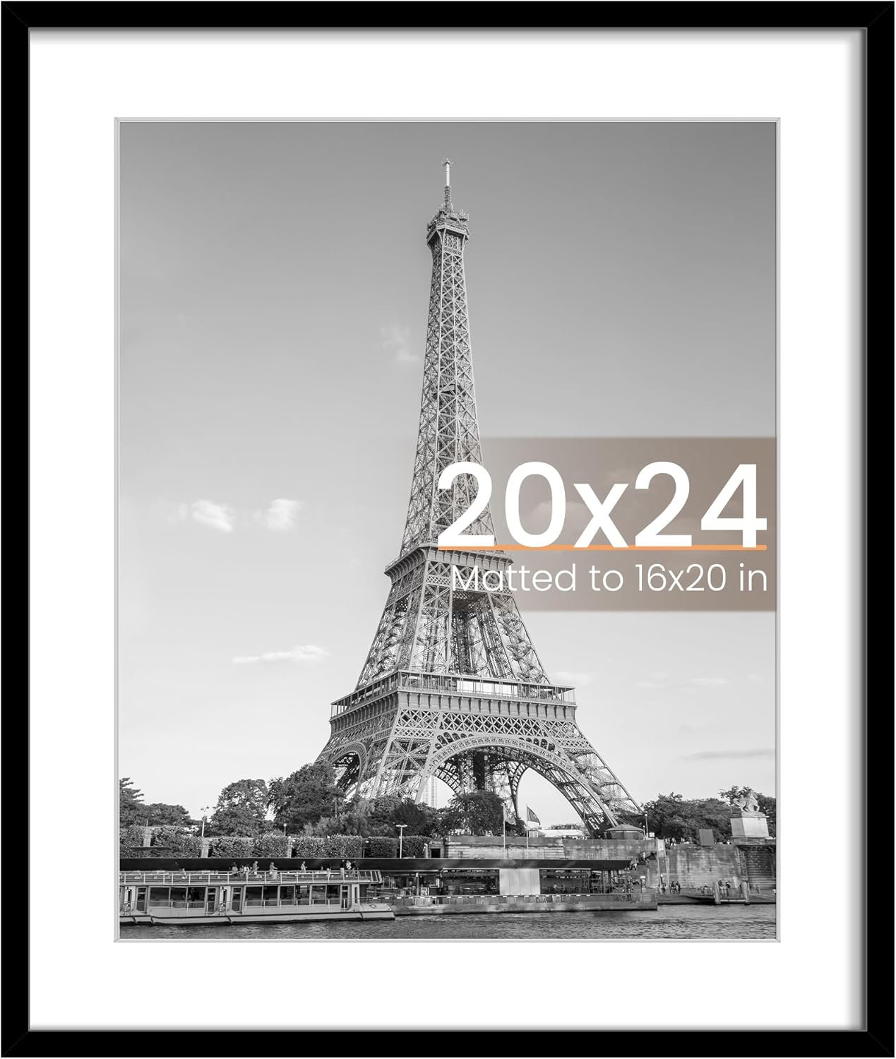 upsimples 11x14 Picture Frame, Display Pictures 8x10 with Mat or 11x14 Without Mat, Wall Hanging Photo Frames, Black