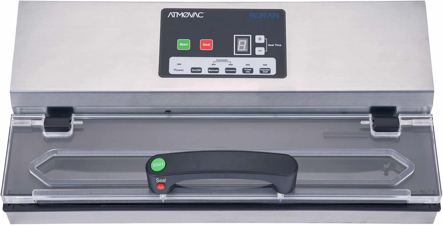 BURAN Commercial Vacuum Sealer for Food Preservation & Sous Vide, Heavy-Duty External Machine with Powerful Suction, 16" Wide Seal Bar