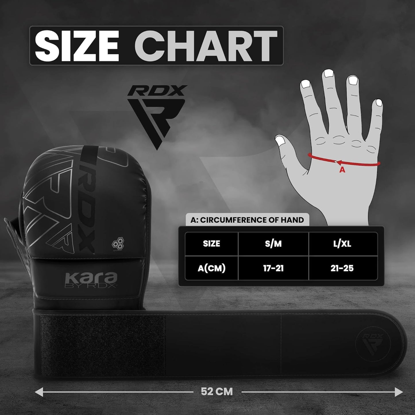 RDX MMA Gloves Sparring Grappling, Hybrid Open Palm Martial Arts Mitts Men Women, Maya Hide Leather Wrist Support, Cage Fighting Combat Sports, Muay Thai Training, Punching Bag and Kickboxing