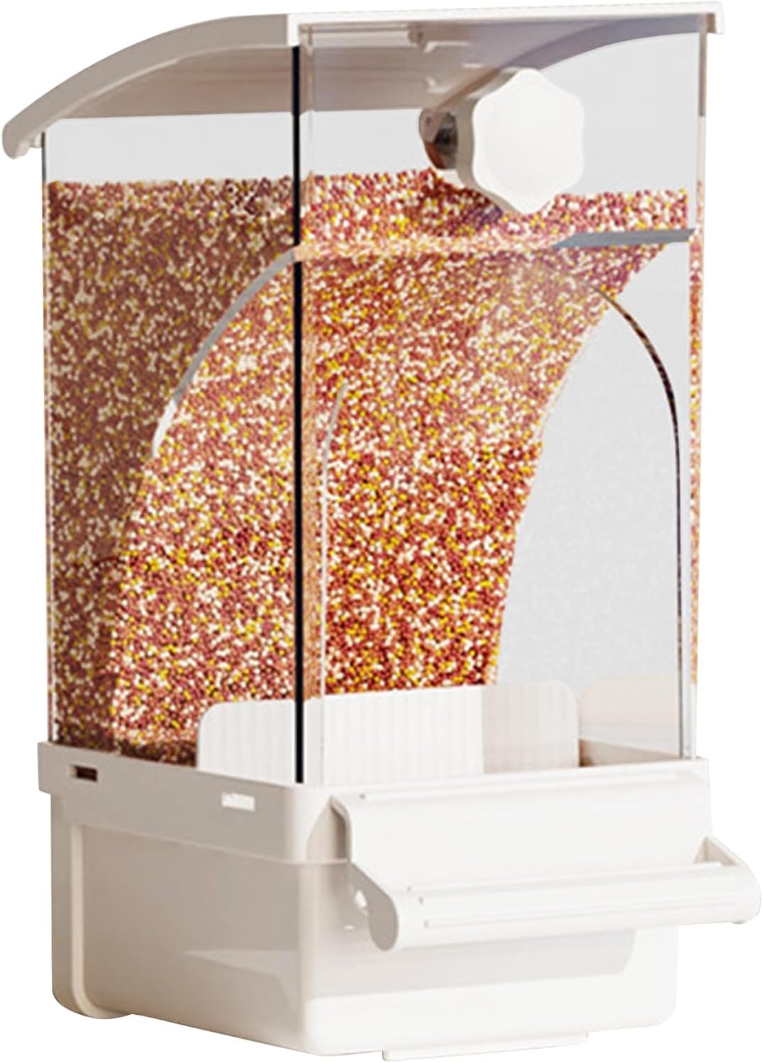 Automatic Bird Feeder for Cage, Pet Supplies for Cockatiels, Parrots, Cockatoos, Canaries, Parakeets, Conures, Parrot(White)