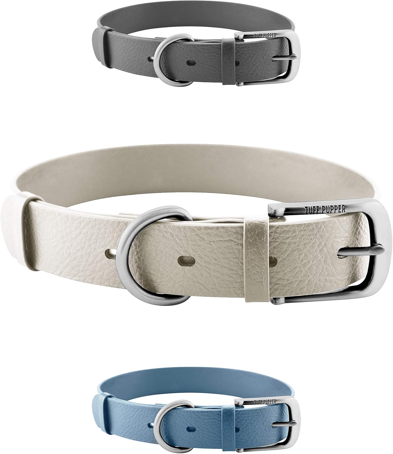 Tuff Pupper Classic Heavy Duty Dog Collar | 10x Stronger Than Leather | 100% Waterproof & Odor Proof Dog Collar | Tough Rust-Proof All Metal Hardware