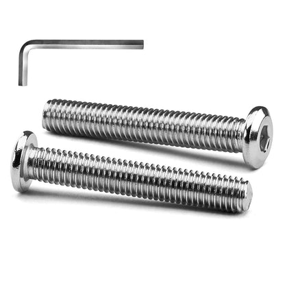 M8 x 16mm 20 PCS Flat Head Hex Socket Cap Screws Bolt, Furniture Bolts, 304 Stainless Steel 18-8, Full Thread (with Hex Spanner)