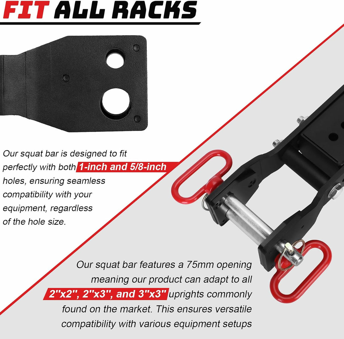 Belt Squat Attachment, Universal size, Black