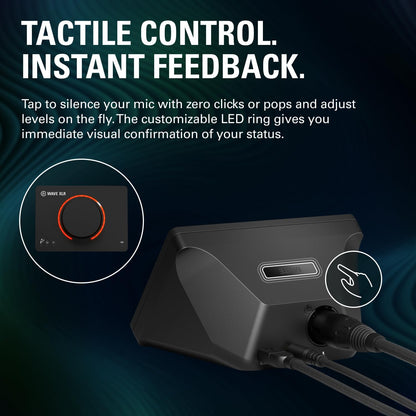 Elgato Wave XLR MK.2 USB Audio Interface and DSP Mixer | 80dB gain, Onboard voice effects, LED level feedback, Touch mute, Ultra-low-latency monitoring, Works with Stream Deck