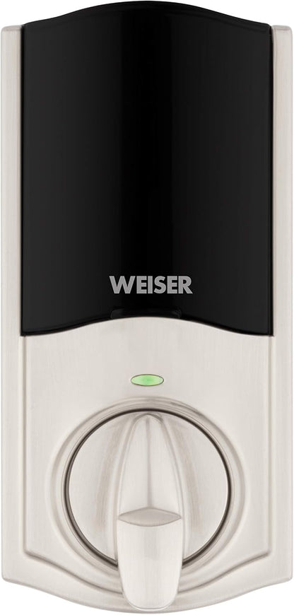 Weiser Halo Matte Black WiFi Smart Lock, Keyless Entry Door Lock, Touchscreen Keypad Door Lock, Amazon Alexa & Google Assistant/Google Home Compatible, Deadbolt Lock, Smart Locks for Entry Door