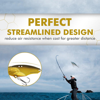 TRUSCEND Fishing Spinners with Unique Double Spoons, Nano-Plated Rooster Tail Fishing Lures with Copper Body & Blade, Great Action Blade Bait for Bass Trout Walleye, Freshwater Ice Fishing Jigs