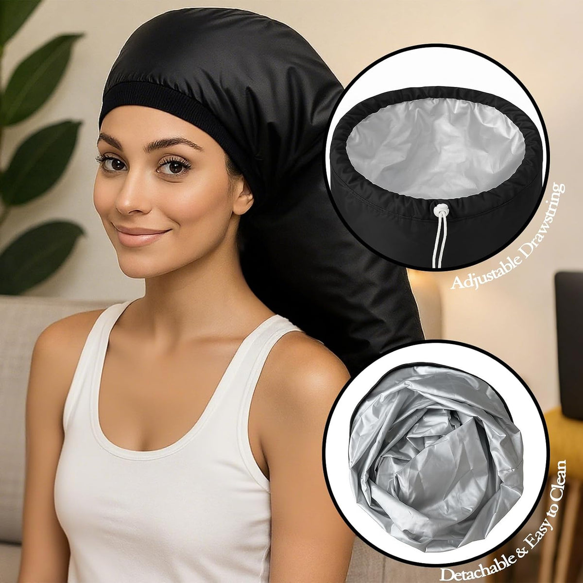 VICARKO Hair Steamer Cap for Deep Conditioning and Natural Hair Home Use