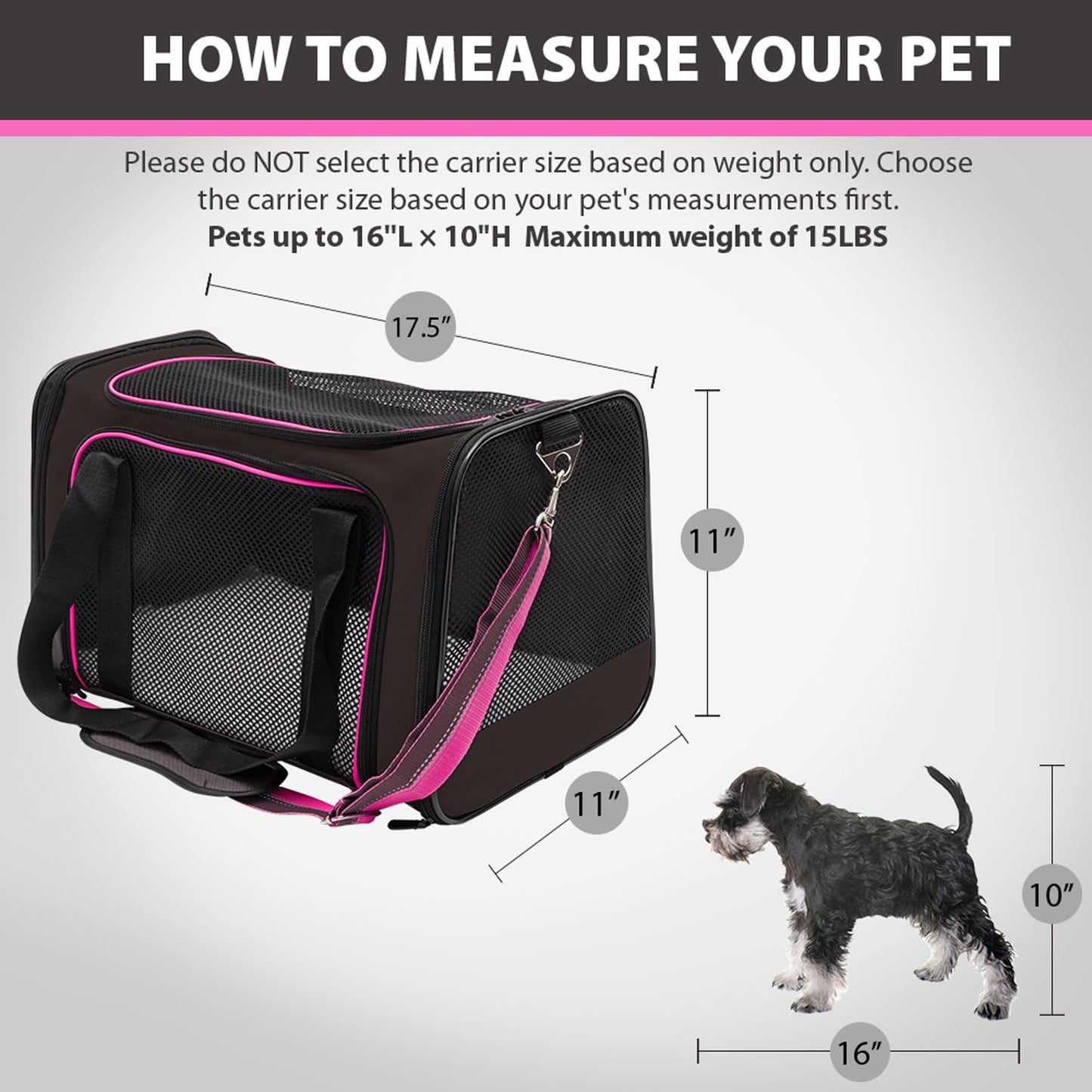Aivituvin Dog Carrier Airline Approved Soft Sided Pet Carriers, Collapsible Travel Cat Carrier for Medium Cats and Puppies (Green Large)