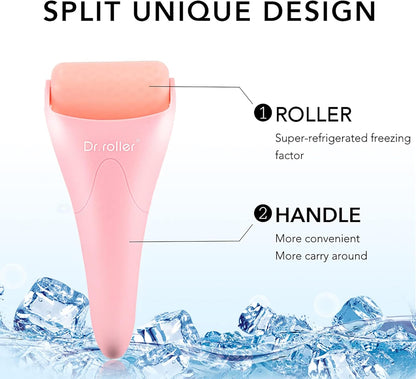 Ice Roller, Ice Roller for Face & Eye, Ice Face Roller for Women Skin Care Massage Tool Relieve Puffiness Reduce Pain Relief and Tightens Pore (Pink)