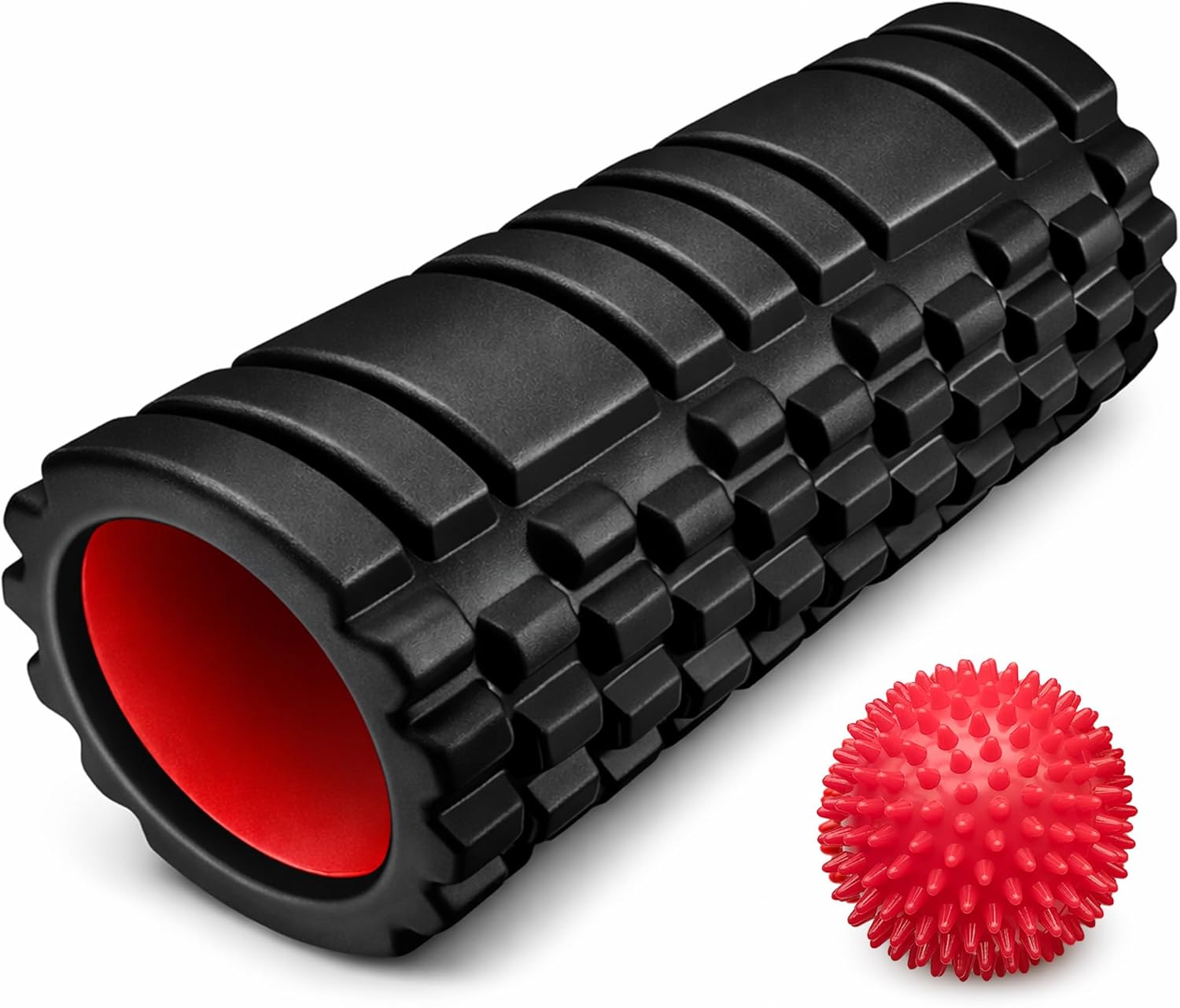 Foam Roller Massage Roller | Muscle Recovery Roller | Textured Back Roller | Deep Tissue Foam Roller | Home Gym Exercise Roller - PuriLite