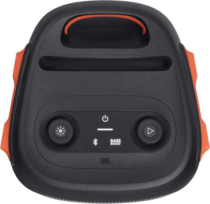 JBL PartyBox 110 Portable Party Speaker with 160W Powerful Sound, Built-in Lights, Up to 12 Hours of Playtime and IPX4 Splashproof Design - Black