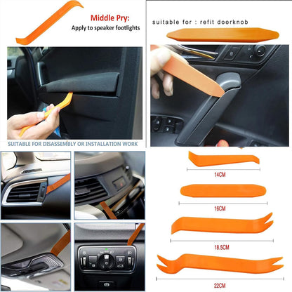 Portable Car Tool Set, 22 Pieces, Stainless Steel Auto Body Repair Kit