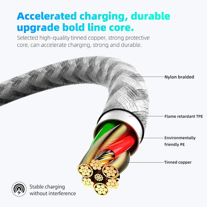 Purilite Select 10FT MFi-Certified Lightning Cable (3-Pack)