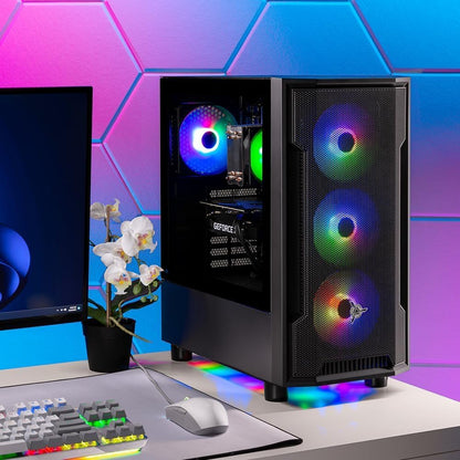 Skytech Shadow Gaming PC, Intel i5 13400F 2.5 GHz (4.6GHz Turbo Boost), NVIDIA RTX 4060 8GB GDDR6X, 1TB NVME, 32GB DDR5 RAM 5200 RGB, 650W Gold PSU, Wi-Fi, Win 11 Home