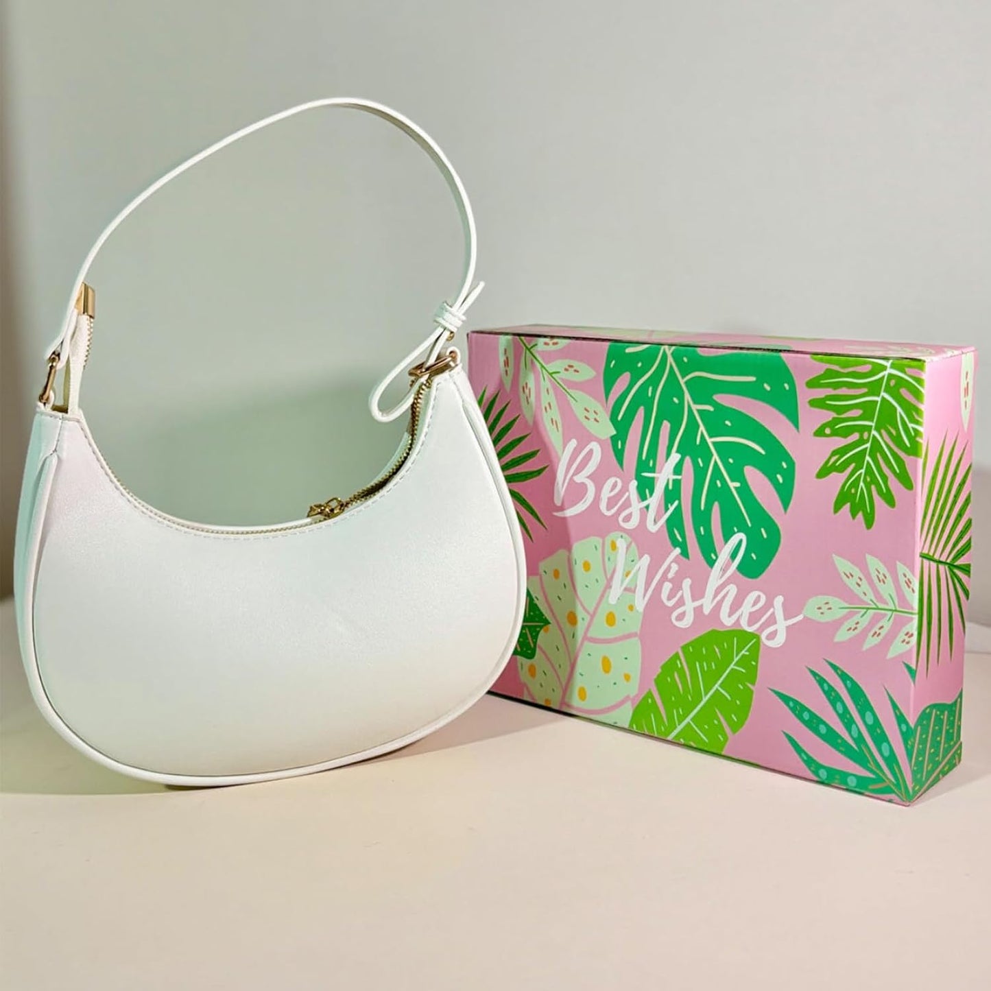 Barabum Retro Classic Clutch Shoulder Tote HandBag with Zipper Closure for Women