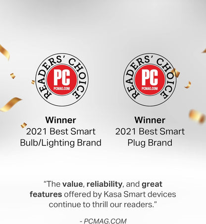 Kasa Smart Plug Mini by TP-Link (HS103P2) - Smart Home WiFi Outlet Works with Alexa, Echo and Google Home, No Hub Required, Remote Control, 2.4GHz WiFi Required, 15 Amp, UL Certified, 2-Pack, White