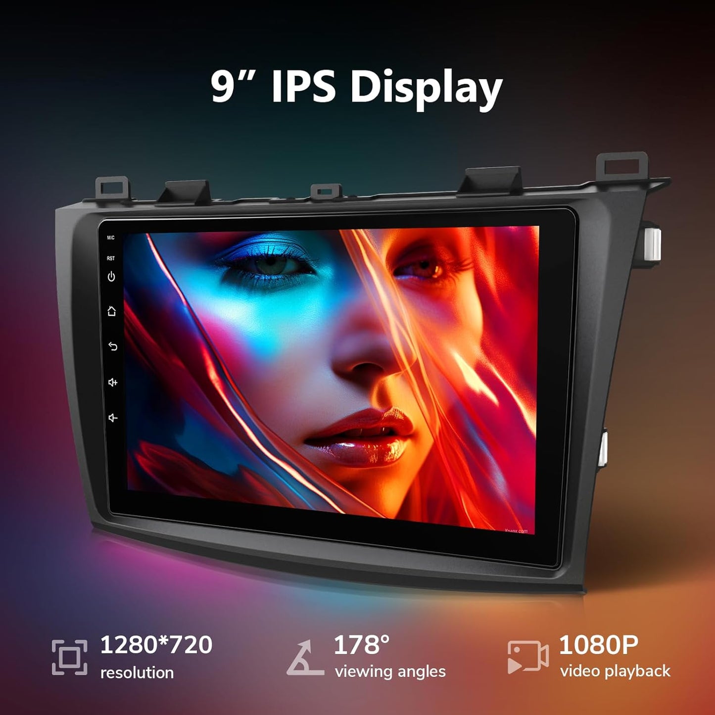 Eonon Android 13 Radio Compatible with Mazda 3 2010 2011 2013 2013 CarPlay & Android Auto, 2GB+32GB, Car Stereo for 2010-2013 Mazda 3 Headunit, 9'' IPS Screen, Bluetooth 5.4, Backup Camera-M3BLA13