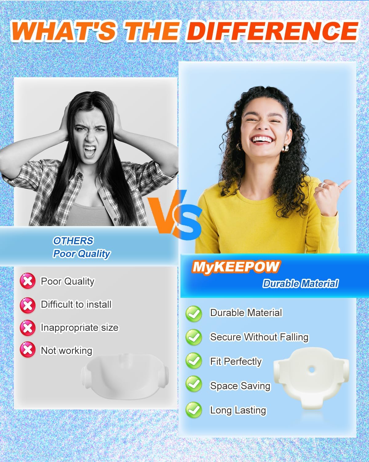 MyKEEPOW Wall Mount Compatible with Ecobee Smart Sensor, Not Suitable for 2nd Generation, 4 Pack (White)