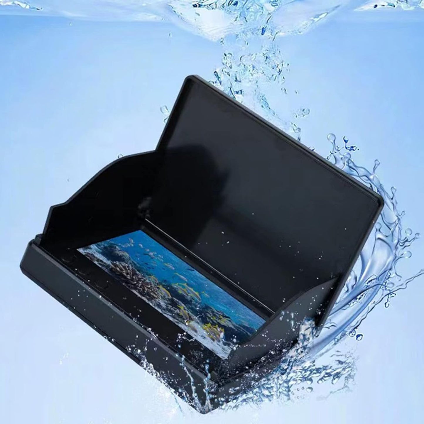 Hook Reveal Fish Finder, 4.3 Inch TN HD Underwater Fishing Camera, IP68 Waterproof, 1500cd 12 Night Vision Lights, 195 Degrees Wide Angle, 8 to 10 Hours Work (30m / 32.8yd US)