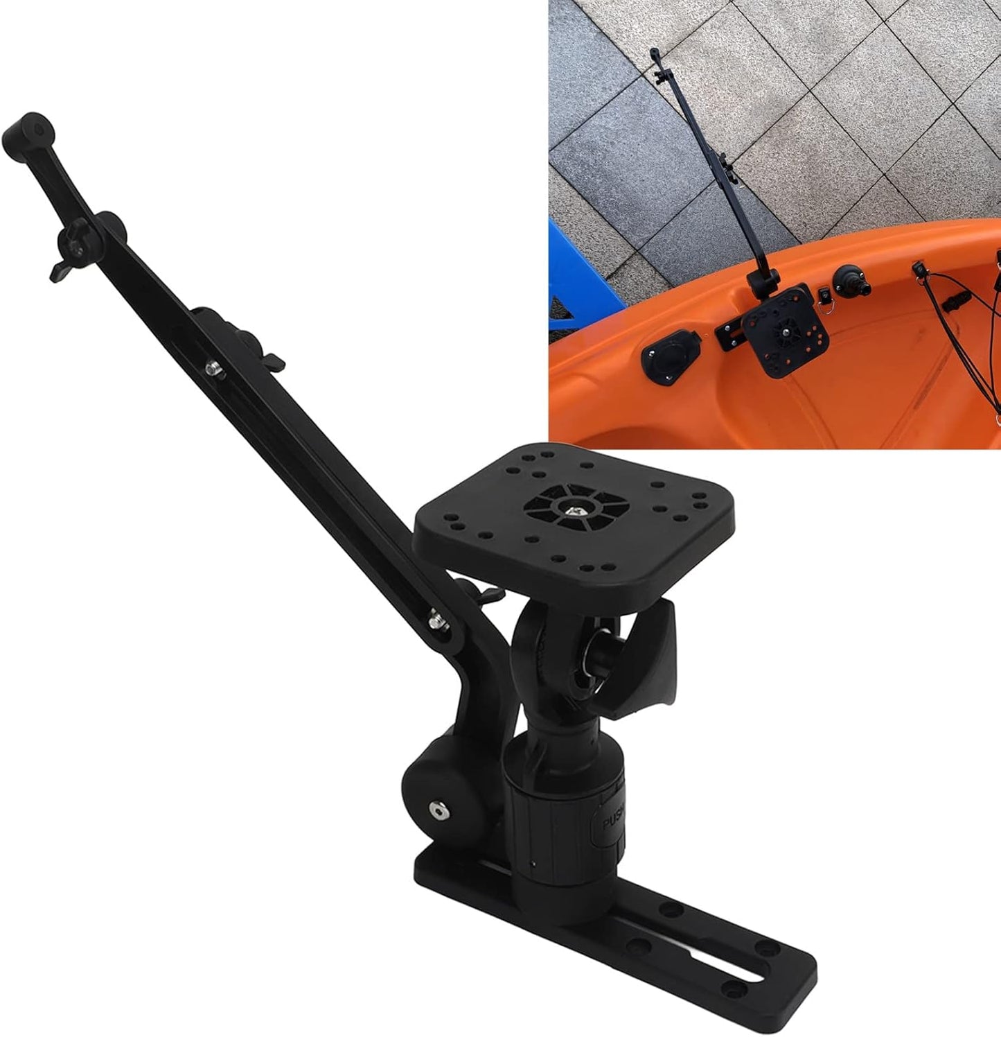 Stainless Steel Fish Finder Mounting Arm, Transducer Mounting Arm for Fish Finders, Kayak DIY