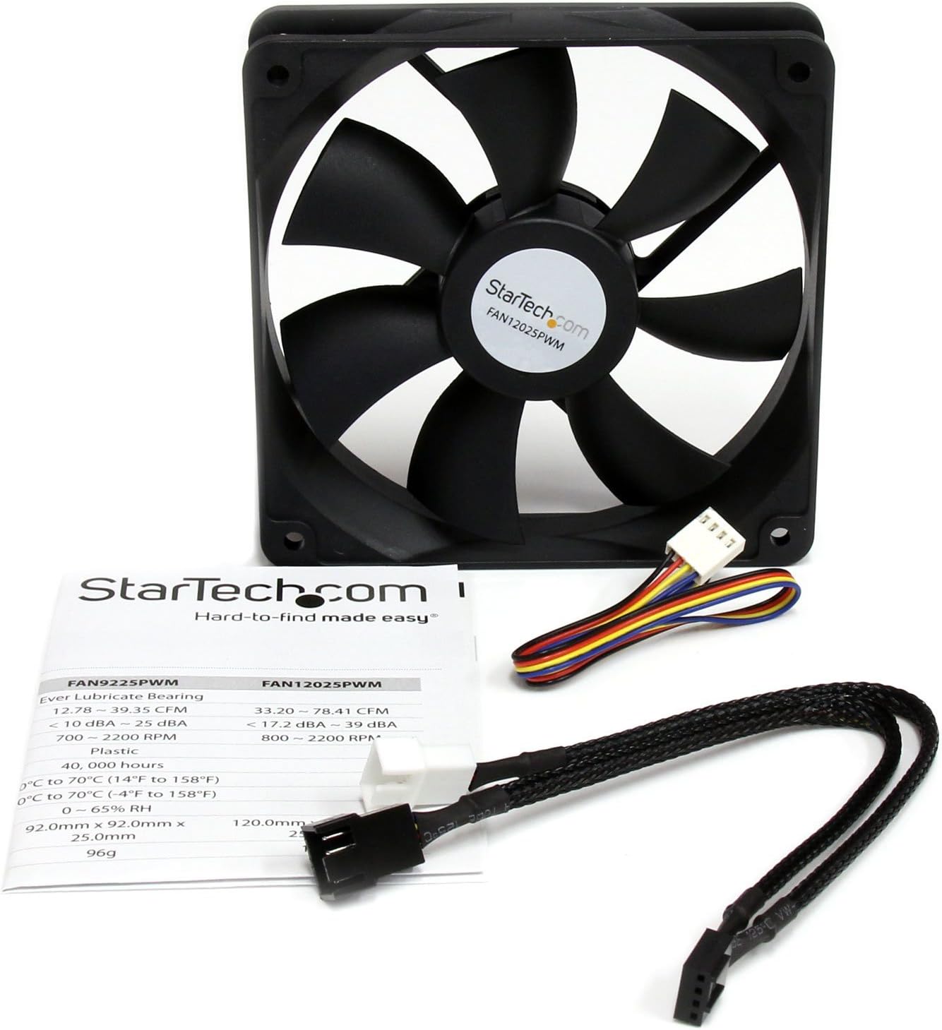 120mm PWM Computer Case Cooling Fan 4-Pin Connector High Airflow Low Noise Desktop Cooling Solution - PuriLite