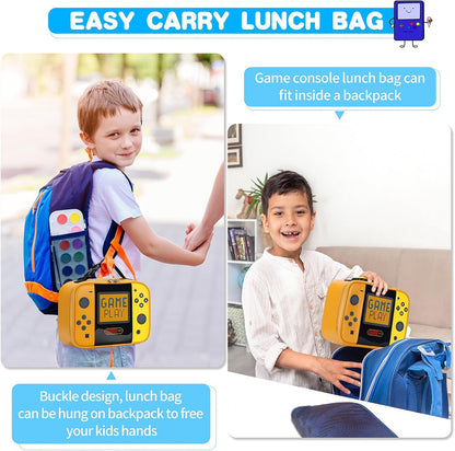 Kids Lunch Bag Insulated Back to School Reusable Tote Lunch Box for Girls Boys-Game Play