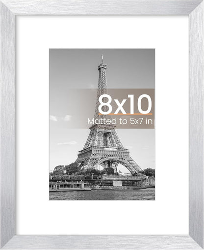 upsimples 11x14 Picture Frame, Display Pictures 8x10 with Mat or 11x14 Without Mat, Wall Hanging Photo Frames, Black