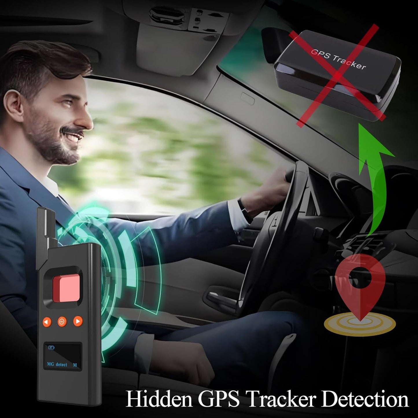 KAXYUYA Camera Finder, Hidden Camera Detector Bug Detector, Tracker Detector, Personal Privacy Protection Device for Car, Hotel, Meeting, Travel