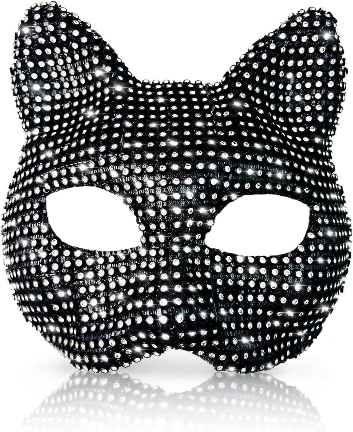 SlendyPop Cat Costume for Woman Cat Collar Choker Gloves Rhinestone Cat Mask Tail Cat Woman Outfit Accessories Cat Costume