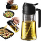 Purilite Select 470ml Glass Oil Sprayer &amp; Dispenser Bottle – 2-in-1 Flip Top