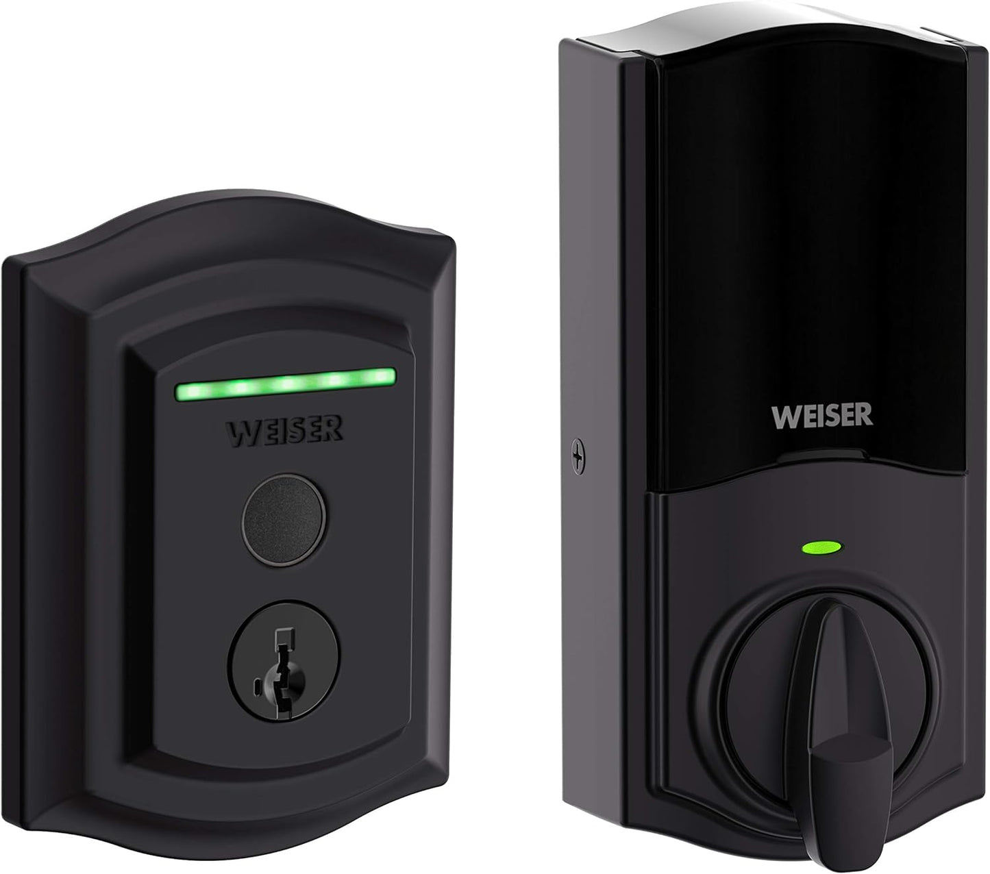 Weiser Halo Matte Black WiFi Smart Lock, Keyless Entry Door Lock, Touchscreen Keypad Door Lock, Amazon Alexa & Google Assistant/Google Home Compatible, Deadbolt Lock, Smart Locks for Entry Door