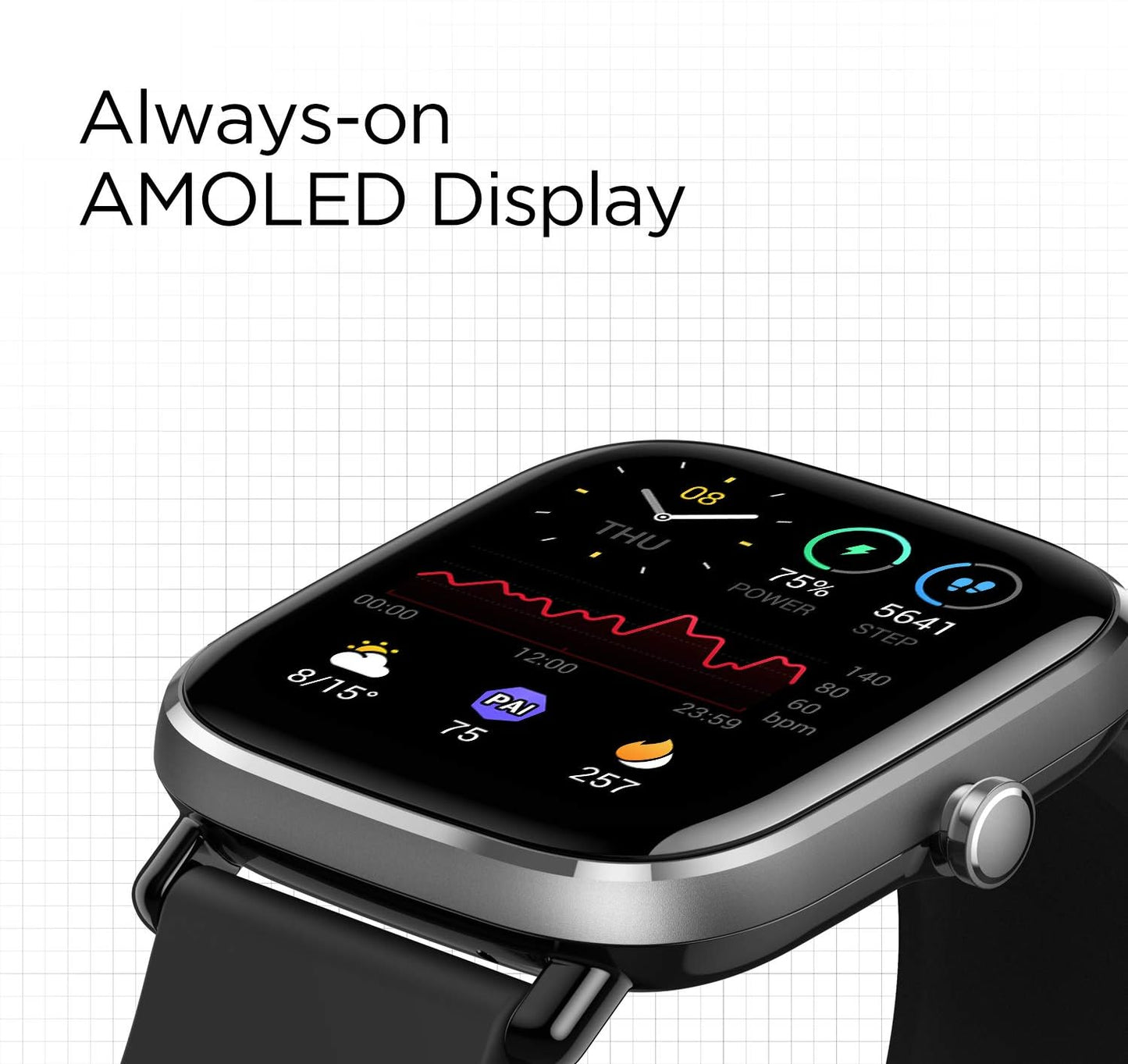 Amazfit GTS 2 Mini in Black Smartwatch GPS Fitness Tracker for Men Women, Alexa Built-in, 14 Days Battery Life, 70+ Sports Modes, Blood Oxygen Heart Rate Sleep Monitor, AMOLED Screen, 5 ATM Waterproof, Small